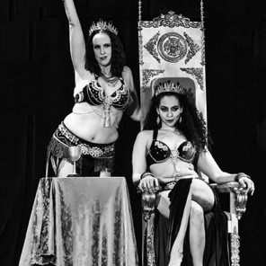 Lindsey McCormick and Jessica Welch (Queen Bastet) in a dance skit 7